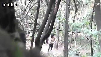 Japanese Man Fucks A Prostitute In The Woods