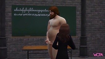 Hagrid Surprises Hermione In The Classroom And She Becomes Aroused