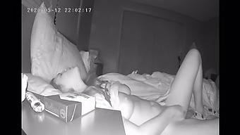 A Reserved Girl Indulges In Self-Pleasure Before Bed With A Hidden Camera